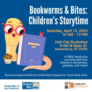 Bookworms & Bites: Children's Storytime with United Way of the Piedmont